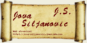 Jova Siljanović vizit kartica